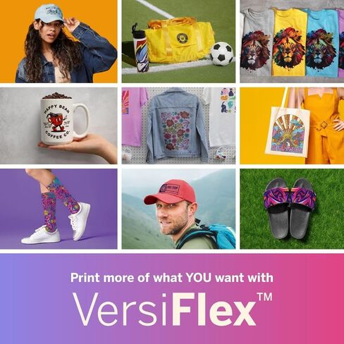 حبر Sawgrass VersiFlex 70910 CMYE - لطابعة VersiFlex فقط - حبر غير قابل للذوبان ناعم الملمس للحصول على نتائج احترافية على القماش والخشب - نقل نظيف وحاد - ديكور، هدايا، تي شيرت - 4 عبوات، 31 مل in Kuwait