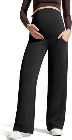 G4Free Smoofit Modal Soft Maternity Pants with Pockets Over The Belly Pregnancy Wide Leg Sweatpants in Saudi Arabia