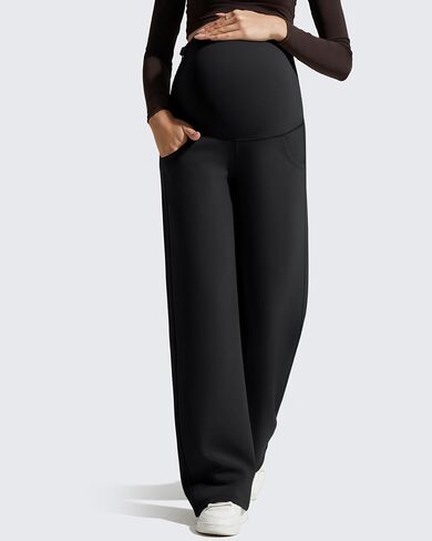 G4Free Smoofit Modal Soft Maternity Pants with Pockets Over The Belly Pregnancy Wide Leg Sweatpants in Saudi Arabia