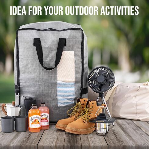 TAILI 2 Pack Gray Moving Bags w/Adjustable Backpack Straps, Moving Supplies, Moving Boxes Alternative, Heavy Duty Storage Totes for College Packing, Camping Backpack for Travel, Dorm, Laundry in Kuwait