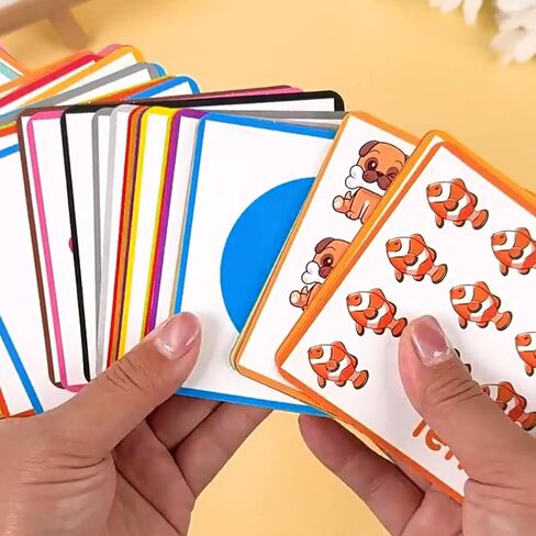 60-Pack Educational Learning Cards - 3.5 x 3.5in Alphabet, Shapes, Colors & Number Flashcards for Early Learning in Saudi Arabia