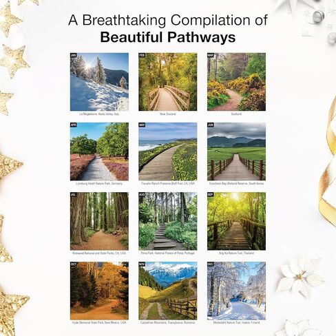 RED EMBER Untamed & Beautiful Pathways 2026 Wall Calendar 12 Month | Thick & Sturdy Paper | Holiday Gift | Scenic Nature Calendar 2026 in Saudi Arabia