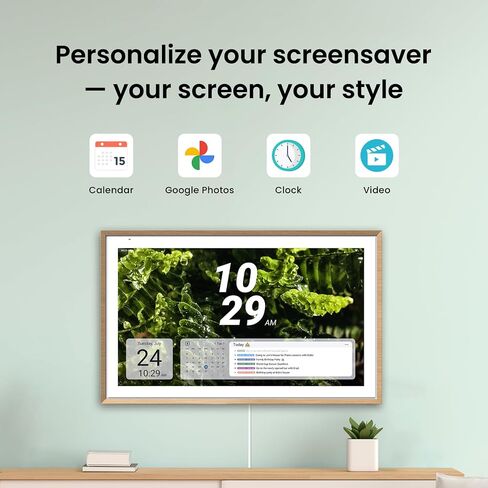 ApoloSign 21.5" Digital Calendar: Dual Mode Calendar with Google Play & Multi-calendar Sync, Electronic Planner & Chore Chart, Smart Touchscreen, Interactive Display for Family Schedules (Teak Wood, 21.5-inch) in Saudi Arabia