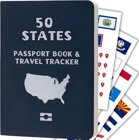 50 States Travel Tracker Journal - Mark Off The States You've Visited with Flag Stickers & US Travel Map with Push Pin Stickers - Gift Idea For RVers and Travelers in Saudi Arabia