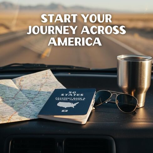 50 States Travel Tracker Journal - Mark Off The States You've Visited with Flag Stickers & US Travel Map with Push Pin Stickers - Gift Idea For RVers and Travelers in Saudi Arabia