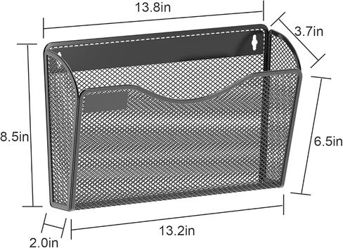 samstar 6 Pack Mesh Wall Mounted File Holder Metal Wall File Pocket Mail Organizer for Office/Home(with Label Panel) in Saudi Arabia
