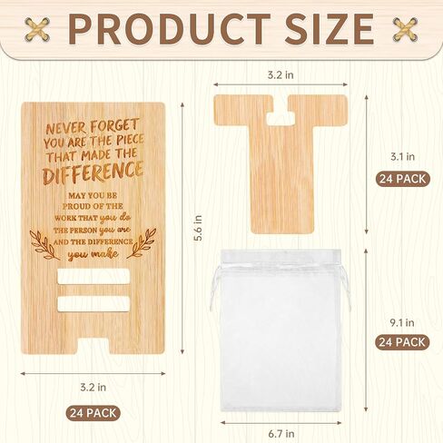 12Pcs Employee Appreciation Gifts Wooden Phone Stand for Office,May You Be Proud of The Work You Do for Employee Teacher Staff Volunteer Doctor Nurse in Saudi Arabia