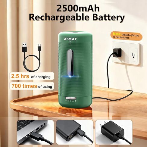 مبراة أقلام رصاص كهربائية من AFMAT، مبراة أقلام رصاص أوتوماتيكية بالكامل، دخول وخروج تلقائي، مبراة قابلة لإعادة الشحن بدون استخدام اليدين للأقلام الكبيرة والملونة (6.5-12 مم)، محمولة للمنزل/الفصل الدراسي/المكتب PSC2 in Kuwait