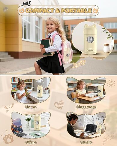 AFMAT Electric Pencil Sharpener, Pencil Sharpener for Kids, Auto in & Out, Colored Pencil Sharpeners for φ7-8mm Pencils, Rechargeable & Cordless, Fully Automatic Hands-Free for Classroom Home PSX9 in Saudi Arabia