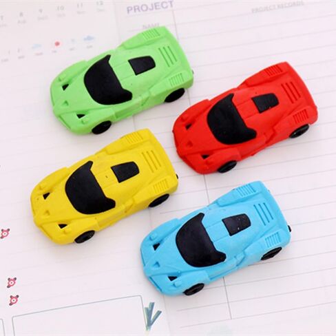 Colorful Simulated Cartoon Car Eraser for Kids School Supplies Office Supplies Kids in Saudi Arabia