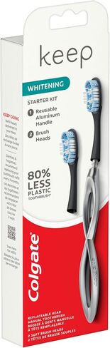 Colgate Keep Manual Toothbrush Whitening Starter Kit - Silver, 1 count in Saudi Arabia