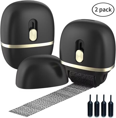 Lomil Identity Protection Roller Stamps 2 Pack - Confidential Roller Stamp with 4 Refills - Wide Identity Theft Protection Stamp for ID Blockout, Privacy & Security(Black) in Saudi Arabia