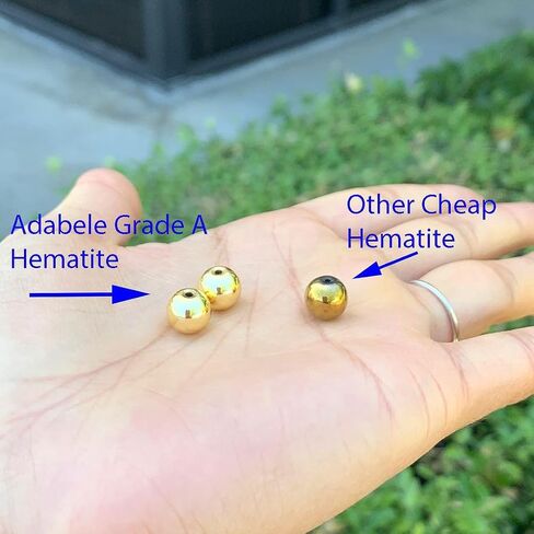 2 Strands Adabele Grade A Natural Hematite Silver Plated Healing Gemstone 4mm (0.16 inch) Loose Small Round Stone Beads (210-222pcs Total) for Jewelry Craft Making GFC-B4 in Saudi Arabia