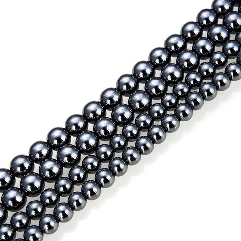 2 Strands Adabele Grade A Natural Hematite Silver Plated Healing Gemstone 4mm (0.16 inch) Loose Small Round Stone Beads (210-222pcs Total) for Jewelry Craft Making GFC-B4 in Saudi Arabia