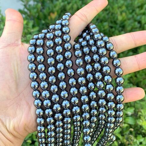 2 Strands Adabele Grade A Natural Hematite Silver Plated Healing Gemstone 4mm (0.16 inch) Loose Small Round Stone Beads (210-222pcs Total) for Jewelry Craft Making GFC-B4 in Saudi Arabia