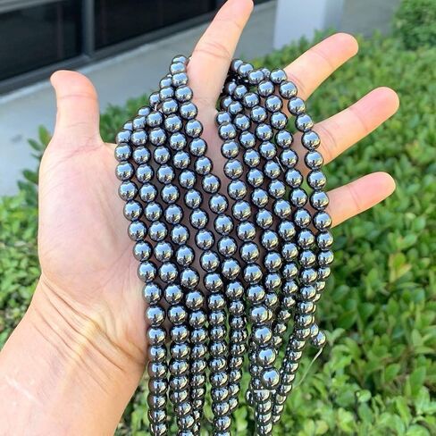 2 Strands Adabele Grade A Natural Hematite Silver Plated Healing Gemstone 4mm (0.16 inch) Loose Small Round Stone Beads (210-222pcs Total) for Jewelry Craft Making GFC-B4 in Saudi Arabia