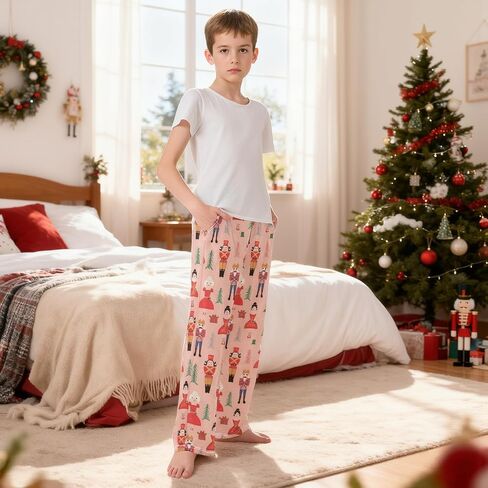 Vigtro Pajama Pants Long Sleep Sleep Super Soft Lounge Pants مع 2 جيوب حجم 6-14 سنة in Kuwait