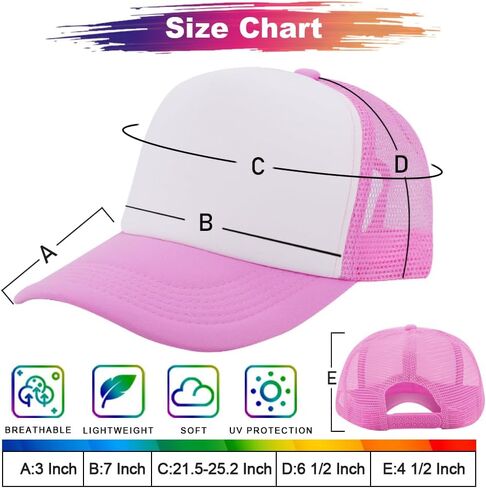 ZH 24 PCS تسامي Trucker Hats فارغة شبكة البيسبول قبعة بوليستر شبكية السائبة قبعة الشاحنة للرجال والنساء in Saudi Arabia