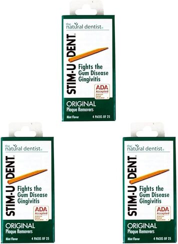 مزيل البلاك من Stim-U-Dent بنكهة النعناع، 4 عبوات من 25 قطعة (100 قطعة) in Kuwait