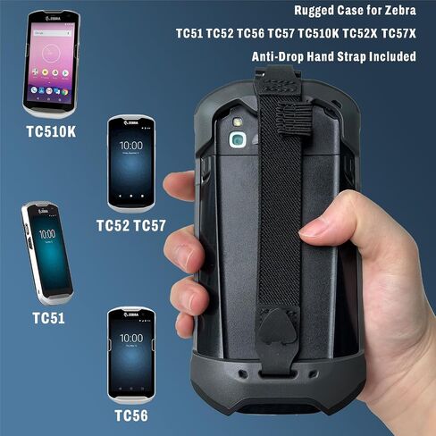 Case for Zebra TC51 TC52 TC52X TC56 TC57 TC57X TC510K TC520 TC520K – Rugged Protective Cover with Strap, Bumper, Boot-Style Holster, Handheld Barcode Scanner Accessory SG-TC51-EXO1-01 (Blue) in Saudi Arabia