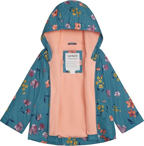 Carter's Toddler & Little Girls' Midweight Fleece Lined Hooded Raincoat Rain Jacket in Saudi Arabia