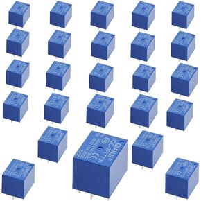 JQC3F T73 تيار مستمر 12 فولت ملف 5 دبابيس صغيرة SPST مرحل الطاقة PCB نوع 25 قطعة in Kuwait