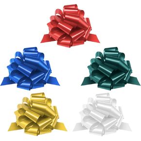 Zoe Deco Gift Bows (Red, 9" Wide, 24 Loops, 6 Pack), Weather Resistant Gift Bow, Red Pull Bows, Bows for Gifts, Gift Bows for Presents, Gift Wrapping and Decoration in Kuwait