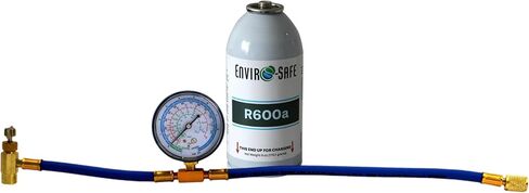 ENVIRO-SAFE R600a Refrigerant | 1 Pack | 6 oz/170g Can | Piercing Style Can for HVAC Use (Include Charging Gauge and Bullet Piercing Valve) in Saudi Arabia