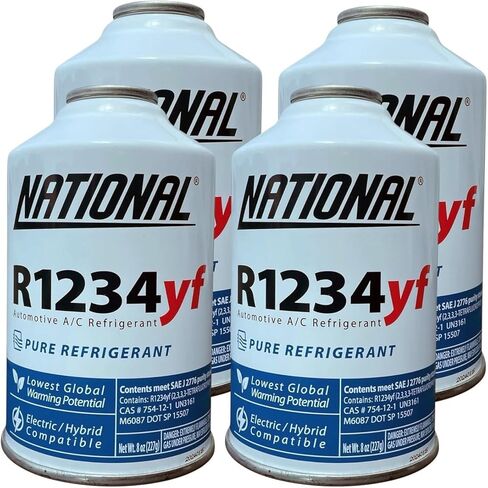 R1234YF Automotive Replacement | 8oz Self-Sealing Can for AC Recharging (4 Cans) in Saudi Arabia