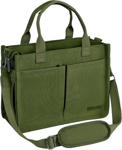 BESBESME Canvas Tote Bag for Women with Zipper & Compartments– Large Work & College Laptop Tote Crossbody Shoulder Bag in Saudi Arabia