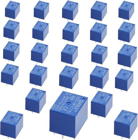 JQC3F T73 تيار مستمر 12 فولت ملف 5 دبابيس صغيرة SPST مرحل الطاقة PCB نوع 25 قطعة in Kuwait