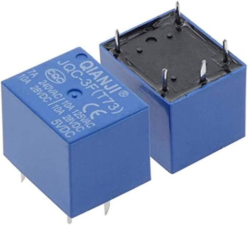 JQC3F T73 تيار مستمر 12 فولت ملف 5 دبابيس صغيرة SPST مرحل الطاقة PCB نوع 25 قطعة in Kuwait