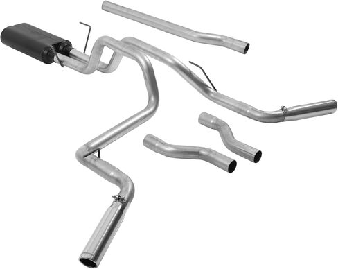 Flowmaster 17438 American Thunder Cat-Back Exhaust Kit Dual 2.5 Inch Aluminized Steel Tailpipes 3 Inch Polished 304 Stainless Steel Tips Compatible with 2003-2008 Dodge Ram 2500 3500 5.7L in Saudi Arabia