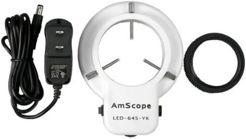 AmScope LED-64-ZK Microscope Ring Light with Adapter, white in Kuwait