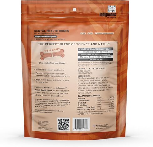 Indigenous Dental Health Bones — Carrot & Pumpkin Flavor Large 17oz in Kuwait