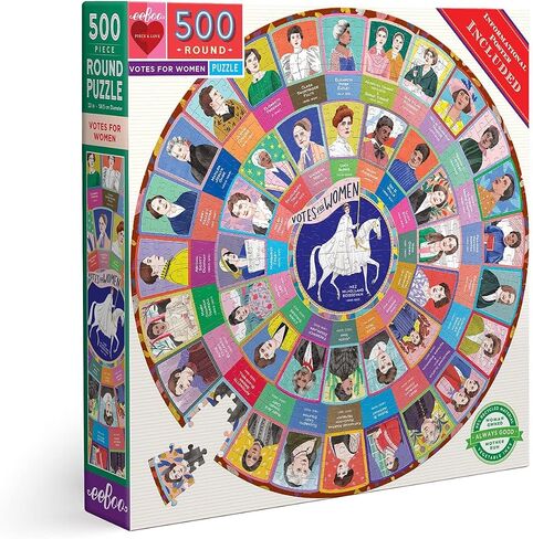 eeBoo: Piece and Love Women March! 500 Piece Round Circle Jigsaw Puzzle, Puzzle for Adults and Families, Glossy, Sturdy Pieces and Minimal Puzzle Dust in Saudi Arabia