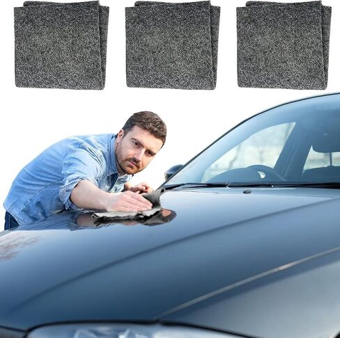 3Pcs Nano Sparkle Cloth Car Scratch Remover - Advanced Nano Scratch Fix Tool - Easily Removes Small Scratches, Swirls, Residue & Water Spots - Restores Car Paint to Original, Like-New Shine in Saudi Arabia