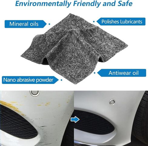 3Pcs Nano Sparkle Cloth Car Scratch Remover - Advanced Nano Scratch Fix Tool - Easily Removes Small Scratches, Swirls, Residue & Water Spots - Restores Car Paint to Original, Like-New Shine in Saudi Arabia