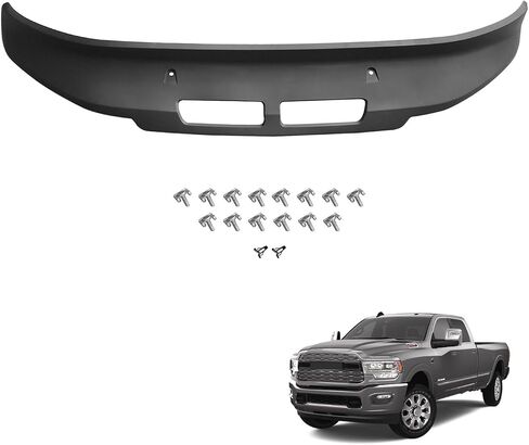 Front Bumper Valance Compatible with 2019 2020 2021 2022 2023 2024 Ram 2500 3500 Lower Air Deflector 68384301AB, CH1090165 Black in Saudi Arabia