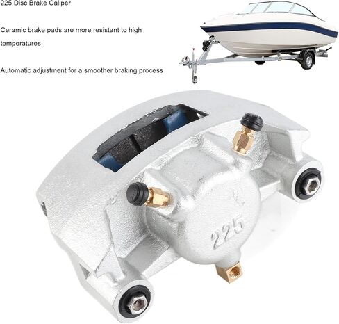 225 Disc Brake Caliper with Ceramic Pads for 3500 5200 6000lbs Axles Fits Kodiak Brake Sets Stainless Steel/Cast Iron for Boat Trailer Kits in Saudi Arabia