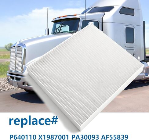 4 قطع AF55839 PA30093 فلتر هواء المقصورة متوافق مع HV507 HV607 LT625 MV607 Kenworth T680 T700 T880 Peterbilt 567 579 يستبدل P640110 X1987001 PA30093 AF55839 in Saudi Arabia
