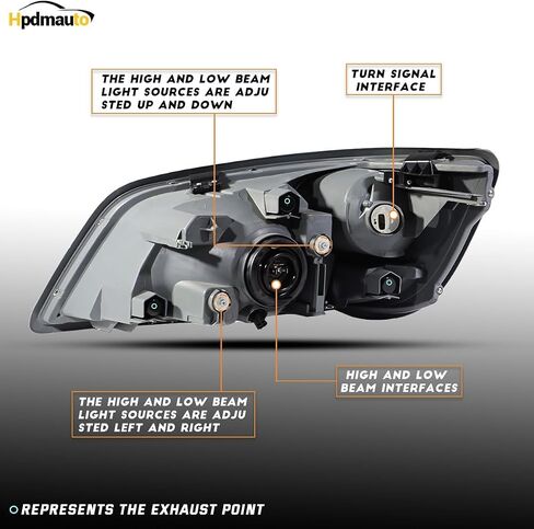 Headlight Assembly fit for 2011+ Hino 238 258 268 338 Truck Left Driver Side with Silver Painted Headlamp (LED Lens) in Saudi Arabia