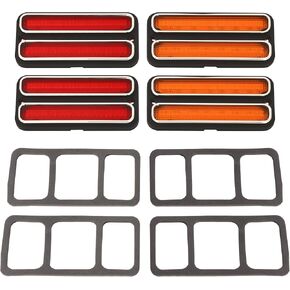 LED Side Marker Light Compatible with 1967-1972 Chevy Chevrolet C10 C20 K10 Blazer GMC C15 C1500 K15 K1500 Pickup Suburban G10 G20 Van Pair LED 4PCS Signal Marker Lamp Amber Lens & Red Lens in Kuwait