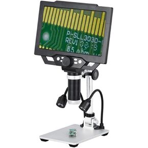 مجهر، نطاق رقمي 12 ميجابكسل 9 بوصة LCD 1-1600X التضخيم المستمر وضع تشغيل فيديو الصور 16 نطاق لغة، بدون بطارية-A in Kuwait
