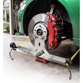 مجموعة أدوات محاذاة العجلات المطورة، أدوات محاذاة أصابع القدم من الفولاذ المقاوم للصدأ شديدة التحمل مع شريط قياس، حوامل المحور، لوحات موازنة الواجهة الأمامية للسيارات والشاحنات وسيارات الدفع الرباعي in Kuwait