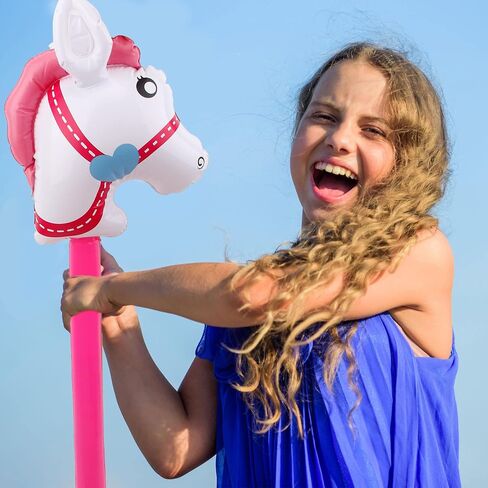 8 Pieces 40 Inch Inflatable Stick Horse Inflatable Cowboy Cowgirl Horse head Stick Pony Stick Balloon for Christmas Birthday Theme Parties Home Decoration in Saudi Arabia