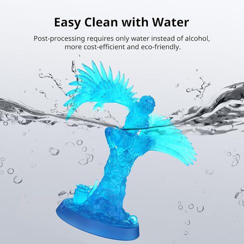 ANYCUBIC Upgraded Water Washable 3D Printer Resin, 405nm High Precision 3D Resin, Low Shrinkage Photopolymer Resin for 4K/8K/12K Capable LCD DLP Resin 3D Printer Printing (Grey, 1000g) in Kuwait