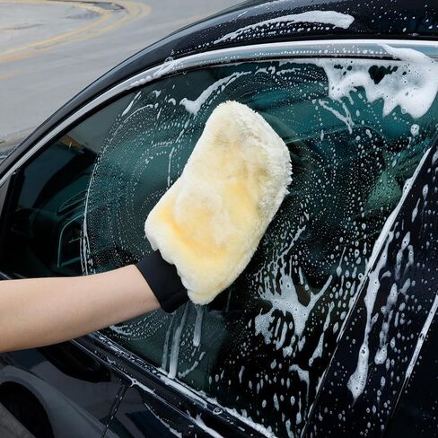 Double-Sided Plush Car Wash Mitt Car Cleaning Claw Gloves, Dust Mitt Vehicle Washing Tools Auto Wash Detailing in Saudi Arabia