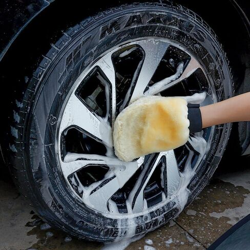 Double-Sided Plush Car Wash Mitt Car Cleaning Claw Gloves, Dust Mitt Vehicle Washing Tools Auto Wash Detailing in Saudi Arabia