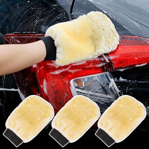 Double-Sided Plush Car Wash Mitt Car Cleaning Claw Gloves, Dust Mitt Vehicle Washing Tools Auto Wash Detailing in Saudi Arabia